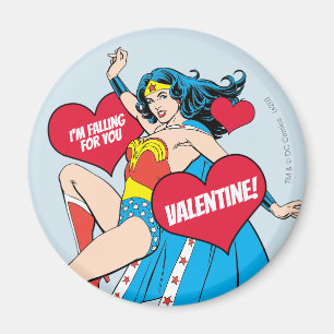 Imán Mujer Maravilla Te estoy cayendo Valentine