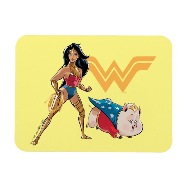 Imán Mujer Maravilla y PB (Horizontal)