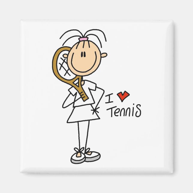 Imán Mujer Me Encanta Tenis (Frente)