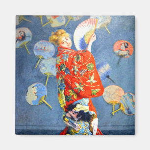 Imán Mujer Monet en traje japonés