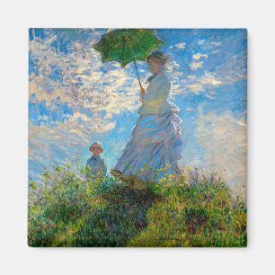 Imán Mujer Monet Paraguas Impresionismo