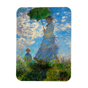 Imán Mujer Monet Paraguas Impresionismo