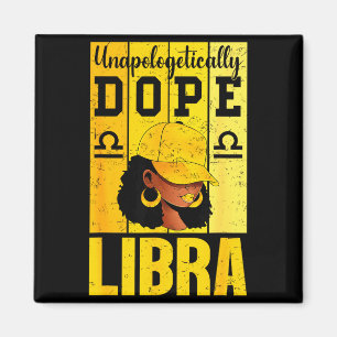 Imán Mujer Negra Libra Unalogicamente Gorra Zodiaco