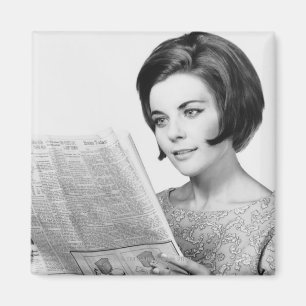 Imán Mujer Newpaper de lectura