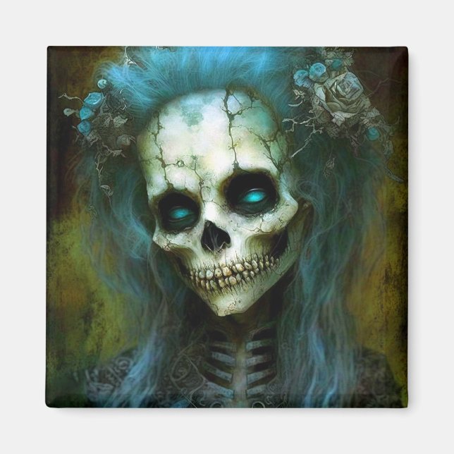 Imán Mujer no muerta Skeleton Horror (Frente)