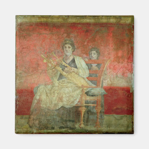 Imán Mujer noble que juega un Cithera