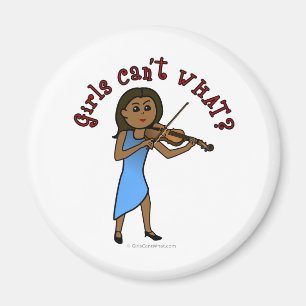 Imán Mujer oscura jugando violín