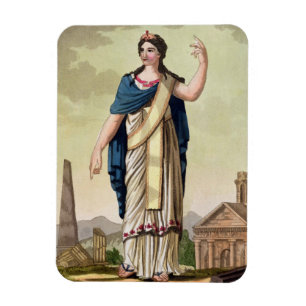 Imán Mujer patricia, nº 26 de la 'Roma antigua', engra