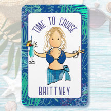 Mujer Personalizado divertida en una puerta de cru