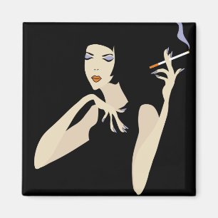 Imán Mujer que fuma