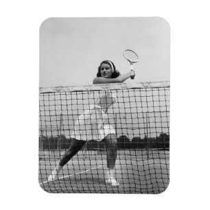 Imán Mujer que juega a tenis