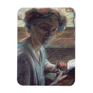 Imán Mujer Reading, 1909 (aceite en lona)