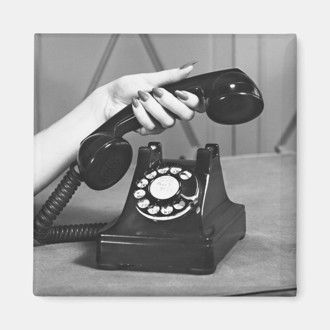 Imán Mujer recogiendo el cierre del teléfono (Frente)