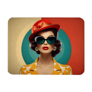 Imán Mujer retro vintage