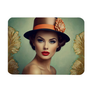 Imán Mujer retro vintage