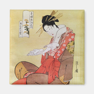 Imán Mujer sentada leyendo