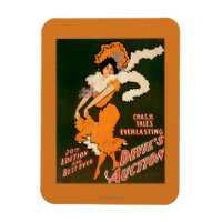 Mujer subastadora del diablo en el teatro de vesti