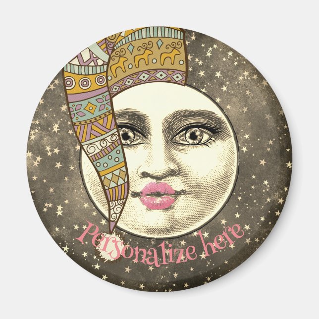 Imán Mujer ventilado en gorra de invierno caprichoso en (Frente)