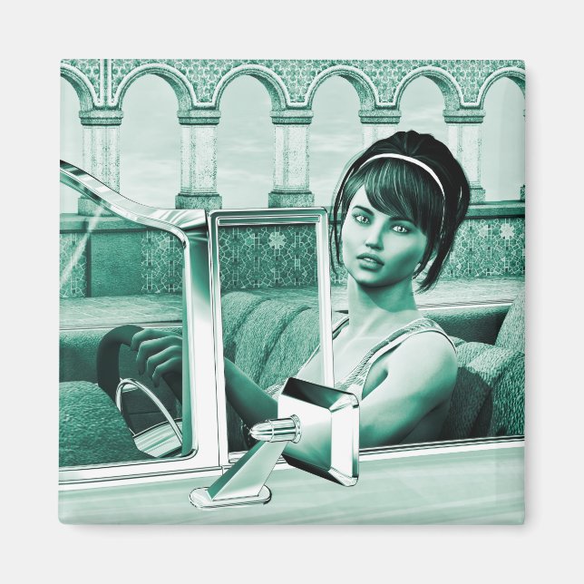 Imán Mujer Vintage (Frente)