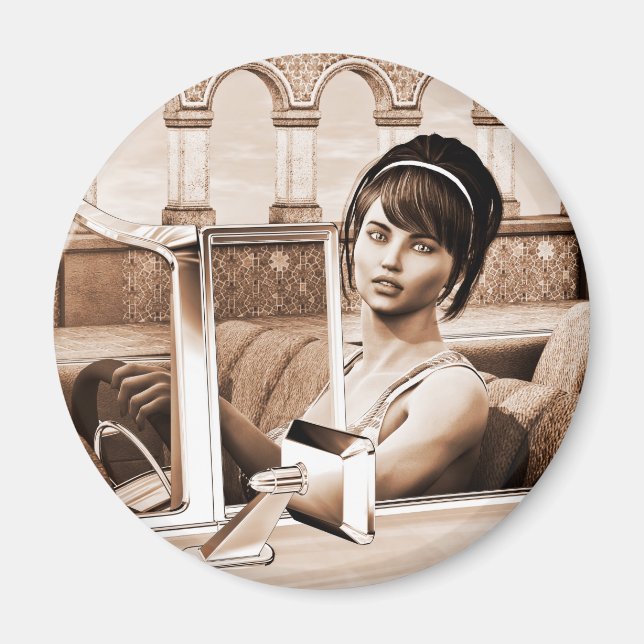 Imán Mujer Vintage (Frente)