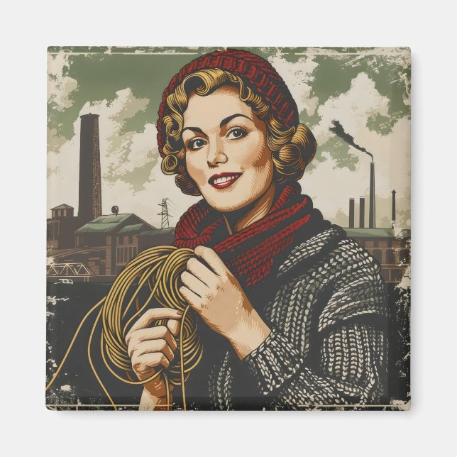 Imán Mujer y cosecha de línea (Frente)