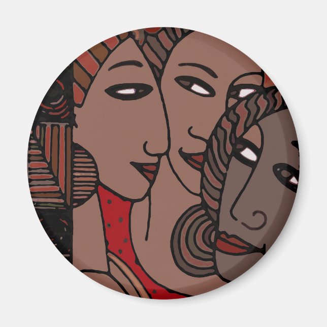 Imán Mujeres afroamericanas (Frente)