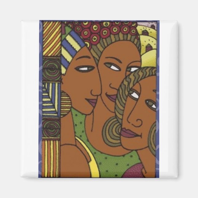 Imán Mujeres afroamericanas (Frente)