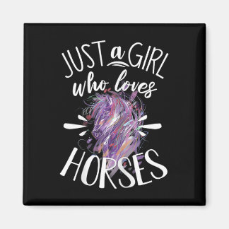 Imán Mujeres Chicas de la equitación montando caballo L