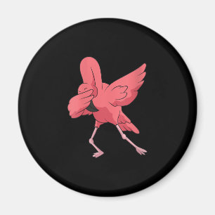 Imán Mujeres Dabbing Flamingo Bird Cute Flamingo Pink