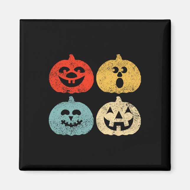 Imán Mujeres de calabaza de Halloween (Frente)