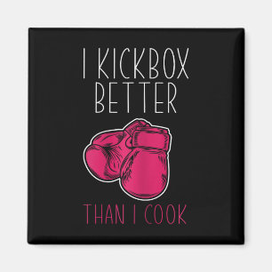 Imán Mujeres divertidas kickboxer - Me encanta el kickb