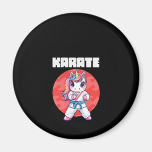 Imán Mujeres divertido unicornio chica karate karate ar