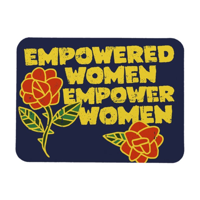 Imán Mujeres Empoderadas Vintage Empoderan a Mujeres Ar (Horizontal)