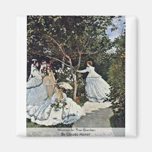 Imán Mujeres En El Jardín Por Claude Monet