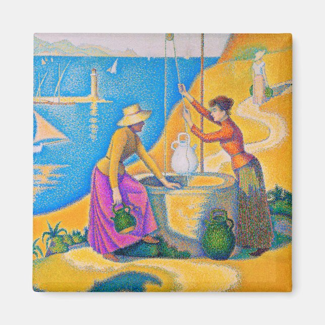 Imán Mujeres en el pozo, Signac (Frente)