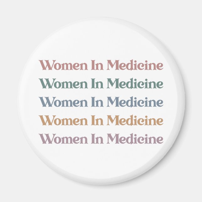 Imán Mujeres en la medicina retro futura enfermera de m (Frente)