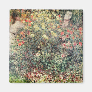 Imán Mujeres en las flores, 1875 de Claude Monet el  