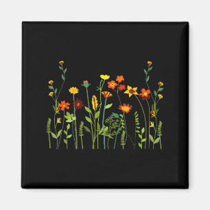 Imán Mujeres Flor Silvestre Verano Floral Gráfico Tee F