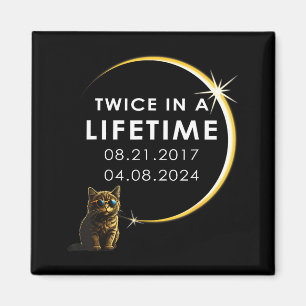 Imán Mujeres Gato Eclipse Solar Total Dos Veces