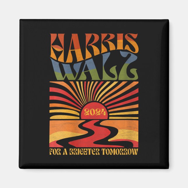 Imán Mujeres Harriswaltz 2024 Por Un Mañana Más Brillan (Frente)