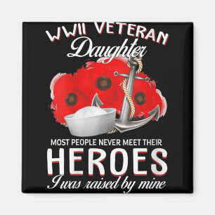 Imán Mujeres Héroes veteranas de la hija de Wwii criada