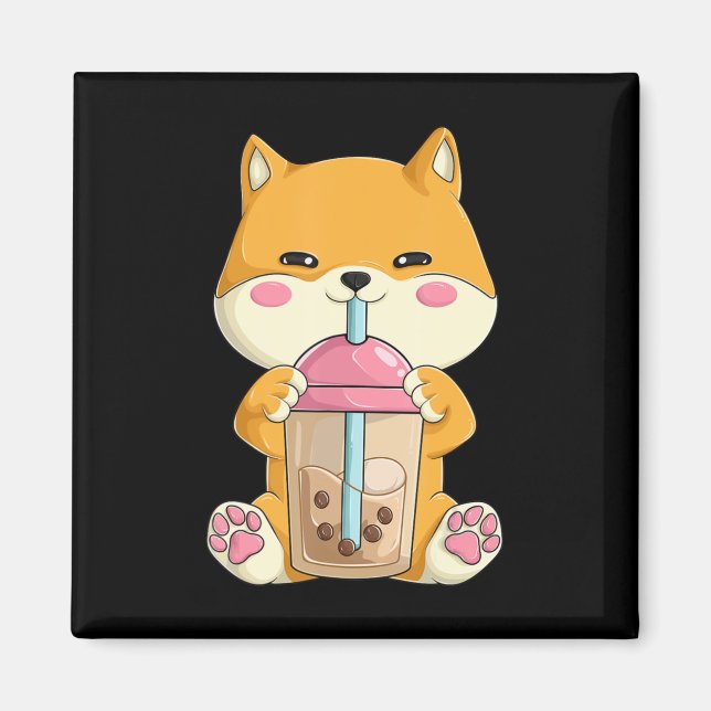 Imán Mujeres indias de Shiba japonesas Chicas Kawaii Bu (Frente)