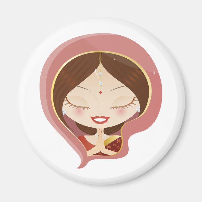 Imán Mujeres indias rezando (Frente)