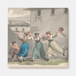 Imán Mujeres luchando en Roma, Italia (Escena histórica