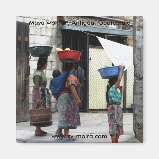 Imán Mujeres mayas, Antigua, Guatemala (Frente)