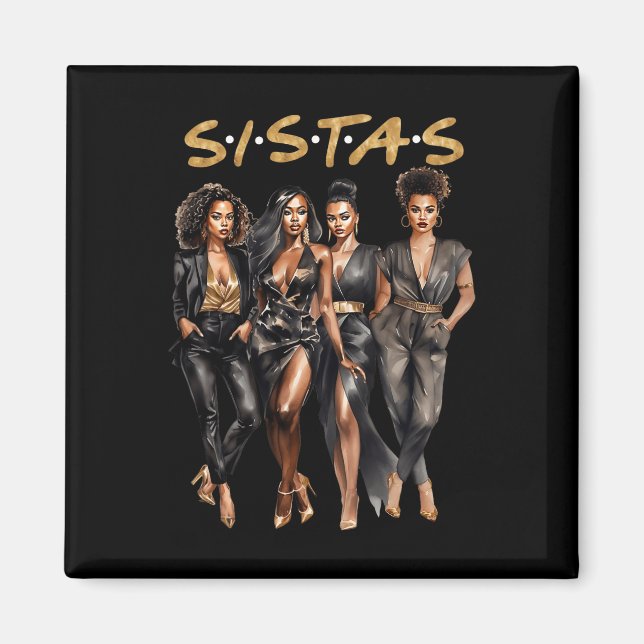 Imán Mujeres negras Melanin Historia negra afroamerican (Frente)