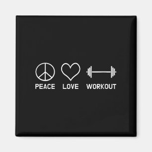 Imán Mujeres Paz Amor Entrenamiento Motivacional Fitnes