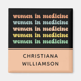 Imán Mujeres personalizados en enfermeras futuras retro