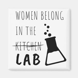 Imán Mujeres Pertenecen A La Cita Del Laboratorio Cient