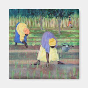 Imán Mujeres que cultivan un huerto 2005